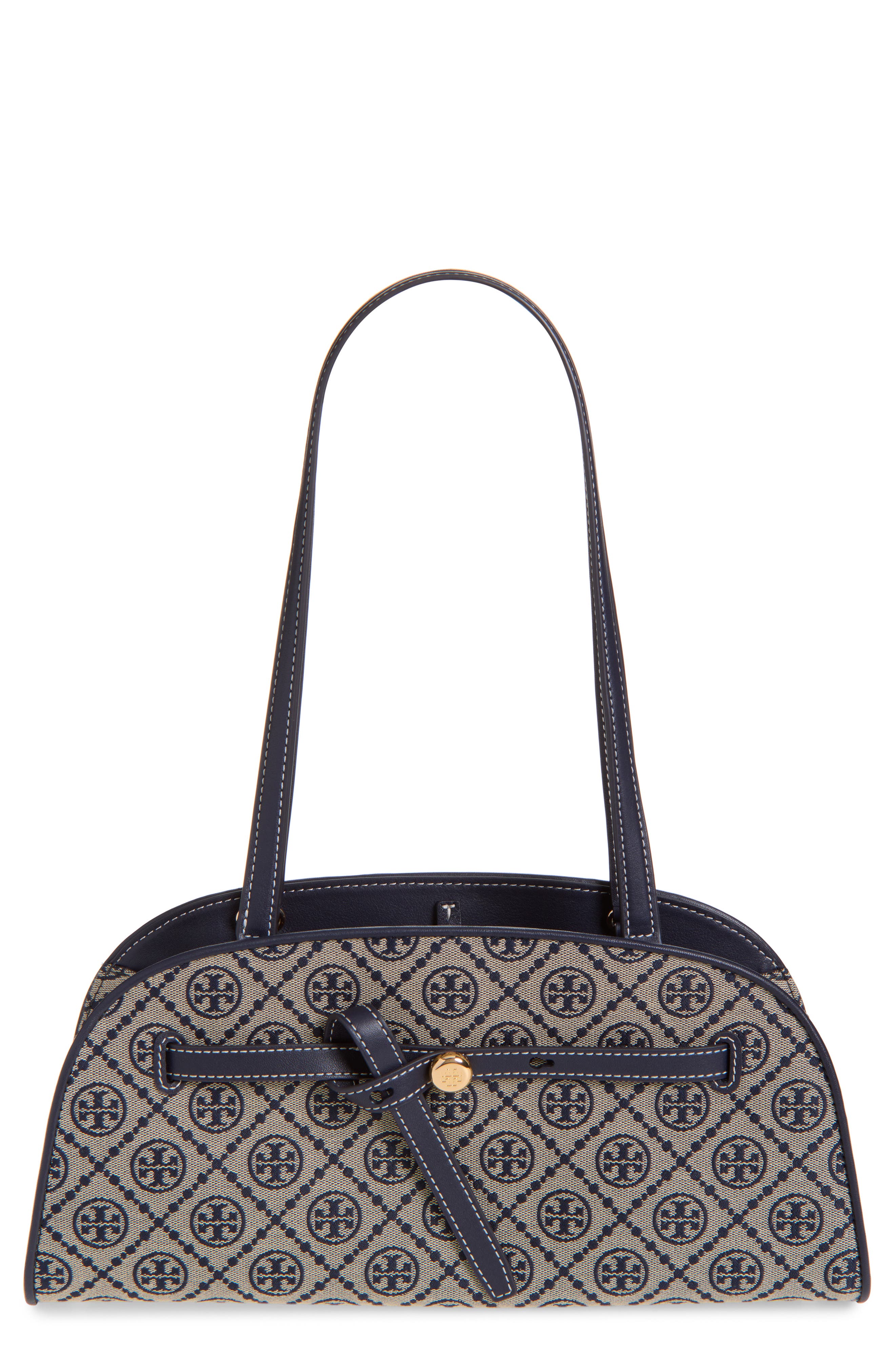 T Monogram Romy East West Shoulder Bag, Main, color, TORY NAVY