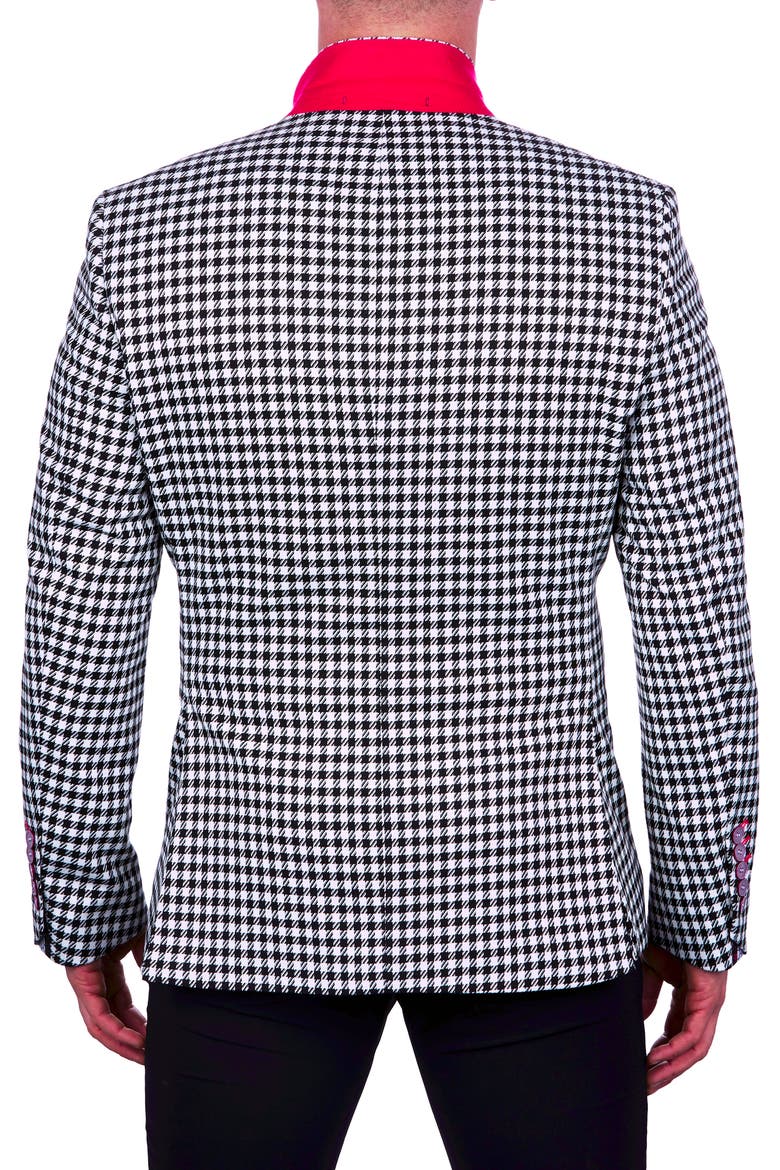 Socrate Chest White Houndstooth Blazer, Alternate, color, WHITE