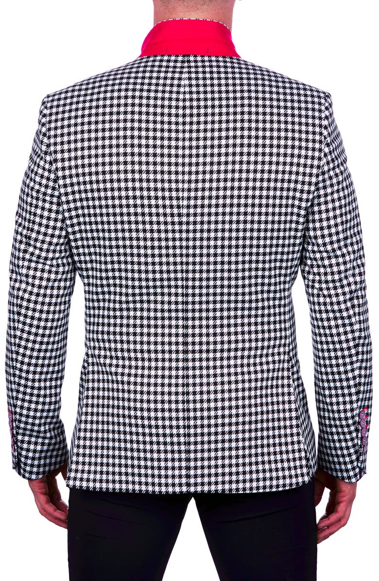 Maceoo Socrate Chest White Houndstooth Blazer, Alternate, color, White