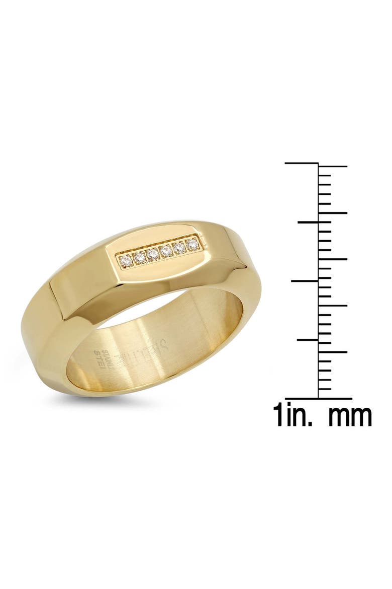 Men's Crystal Ring, Alternate, color, GOLD