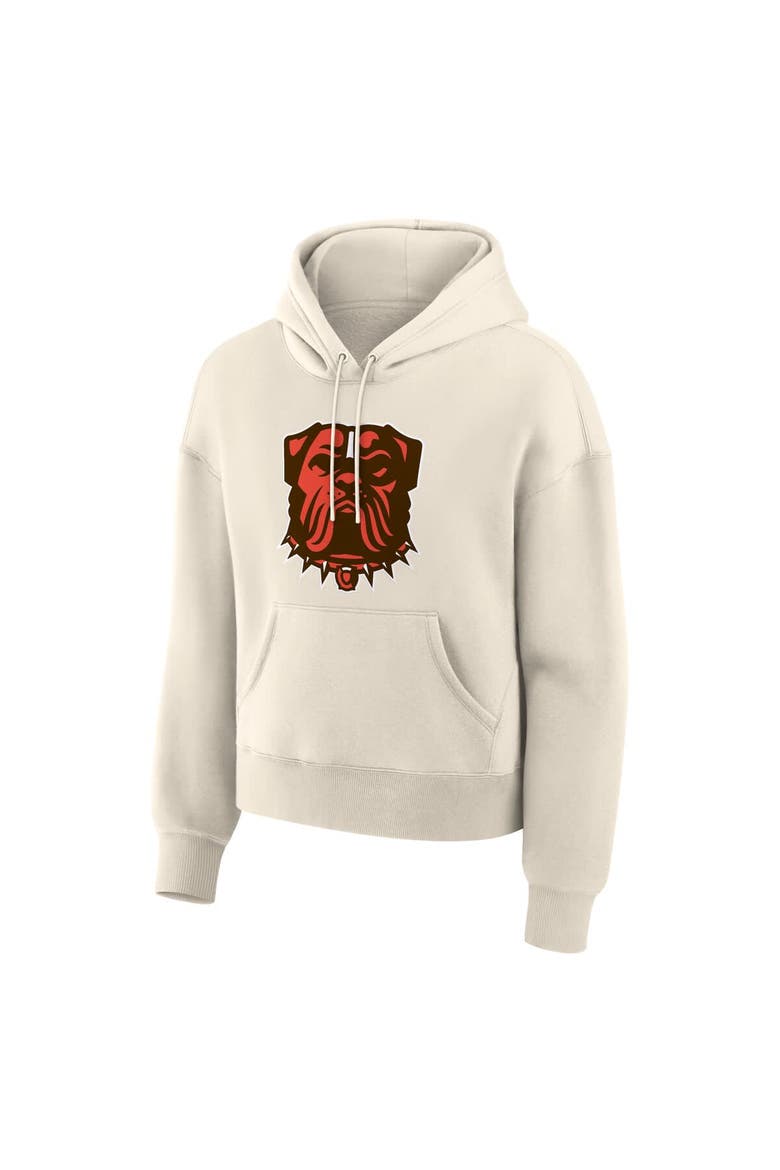 Women's Fanatics Cream Cleveland Browns Dove Legacy Pullover Hoodie, Alternate, color, Cream