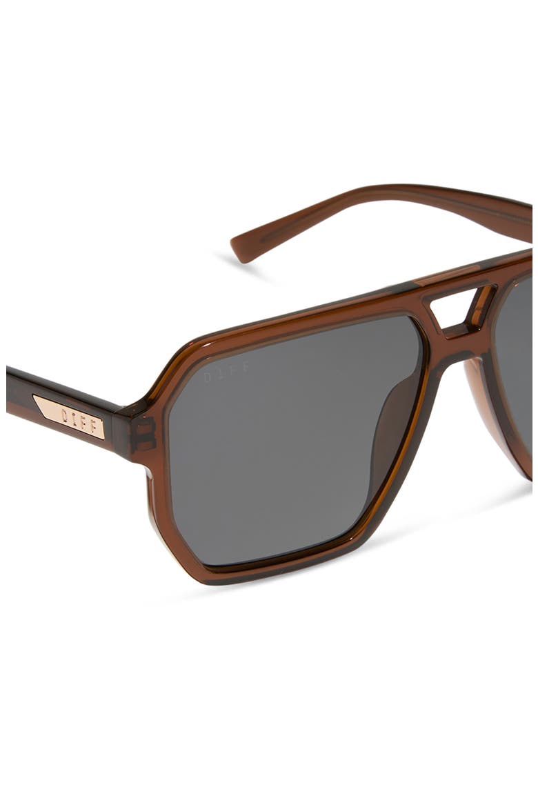 Berkely 59mm Gradient Navigator Sunglasses, Alternate, color, BLACK / DARK CHERRY