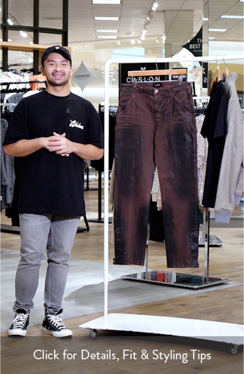 Coated Straight Leg Carpenter Jeans, sales video thumbnail