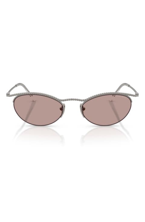 50mm Semi Rimless Butterfly Sunglasses