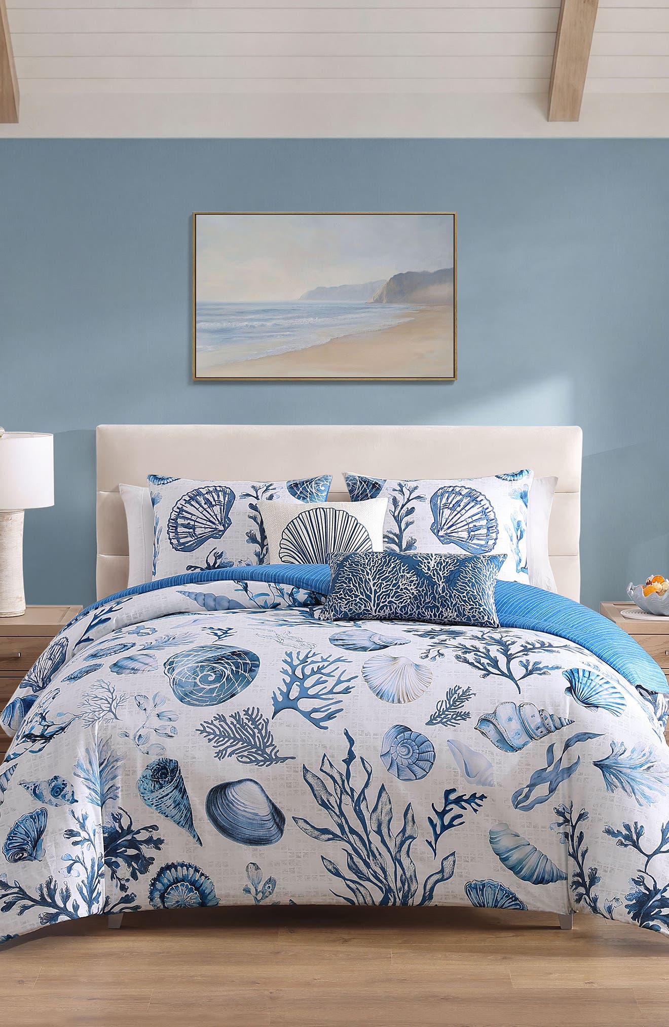 Shells and Seaplants Cotton Sateen Comforter Set