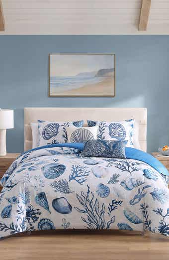 Shells and Seaplants Cotton Sateen Comforter Set