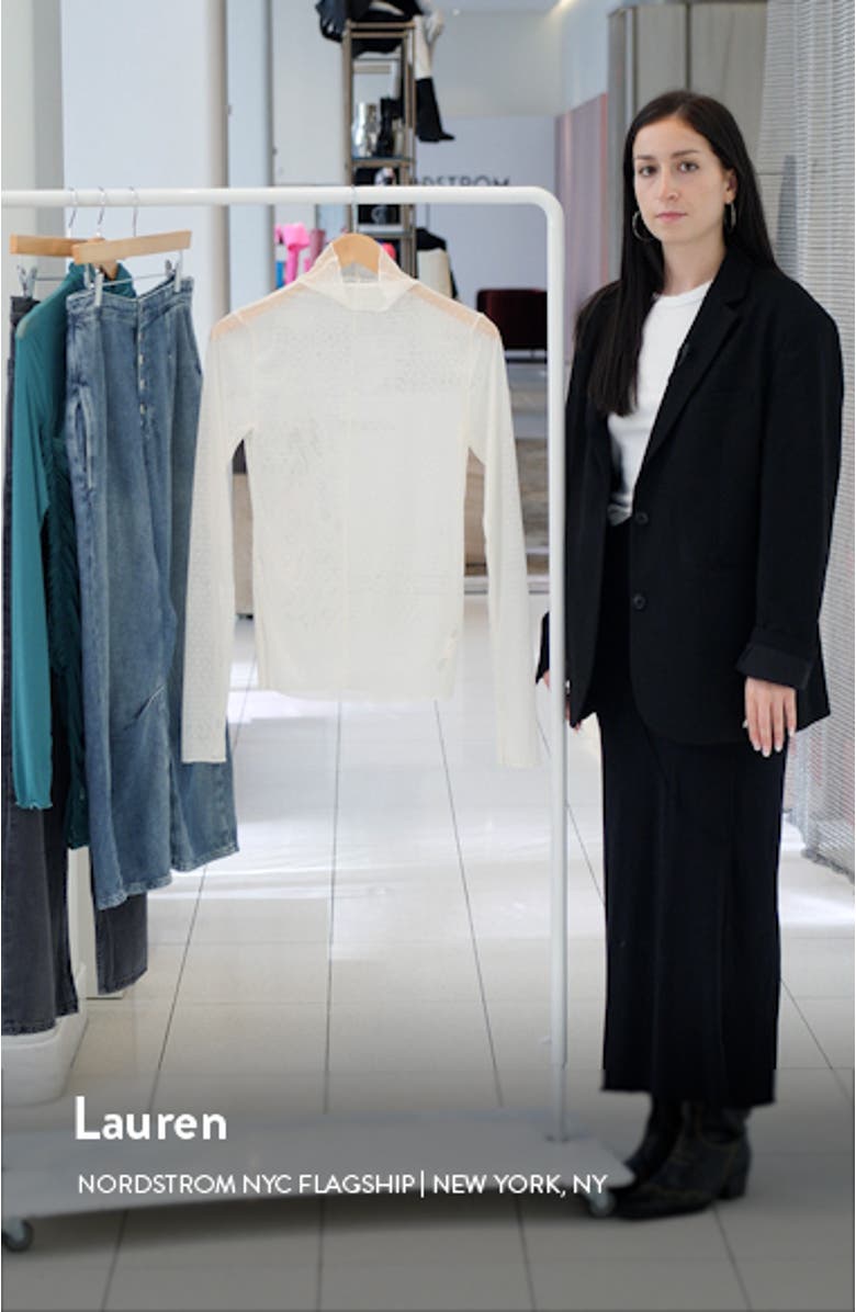 On the Dot Layering Mesh Turtleneck, sales video thumbnail