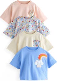 NEXT Kids' Assorted 4-Pack Cotton T-Shirts