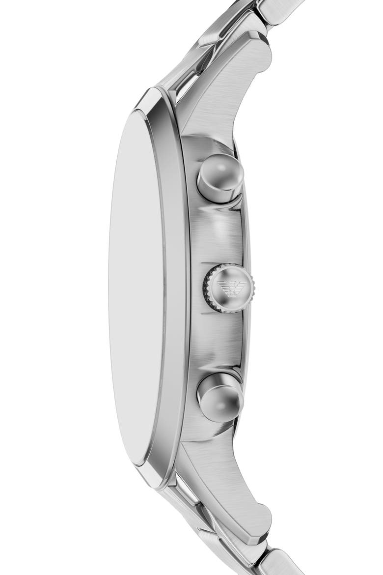 Archetipo Chronograph Bracelet Watch, 43mm, Alternate, color, SILVER/ BLACK