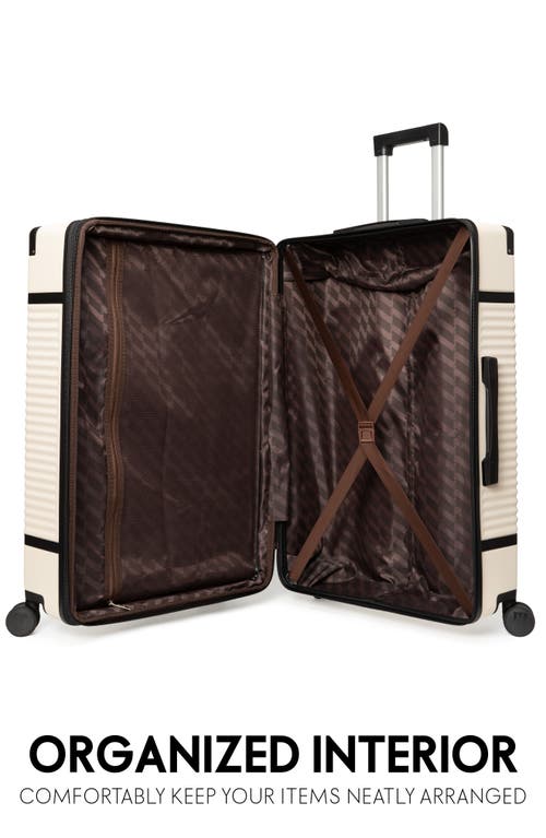 Elle Bville 3 Piece Expandable Retro Spinner Luggage Set In Gold