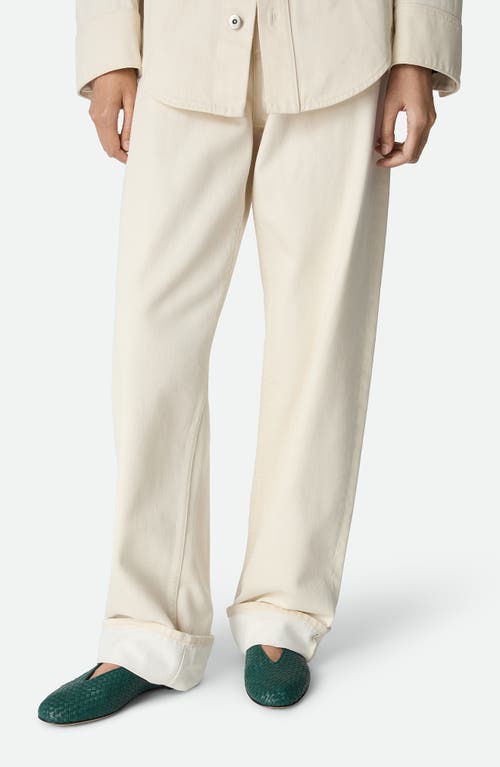 Bottega Veneta Lagoon Intrecciato Ballet Flat In Green