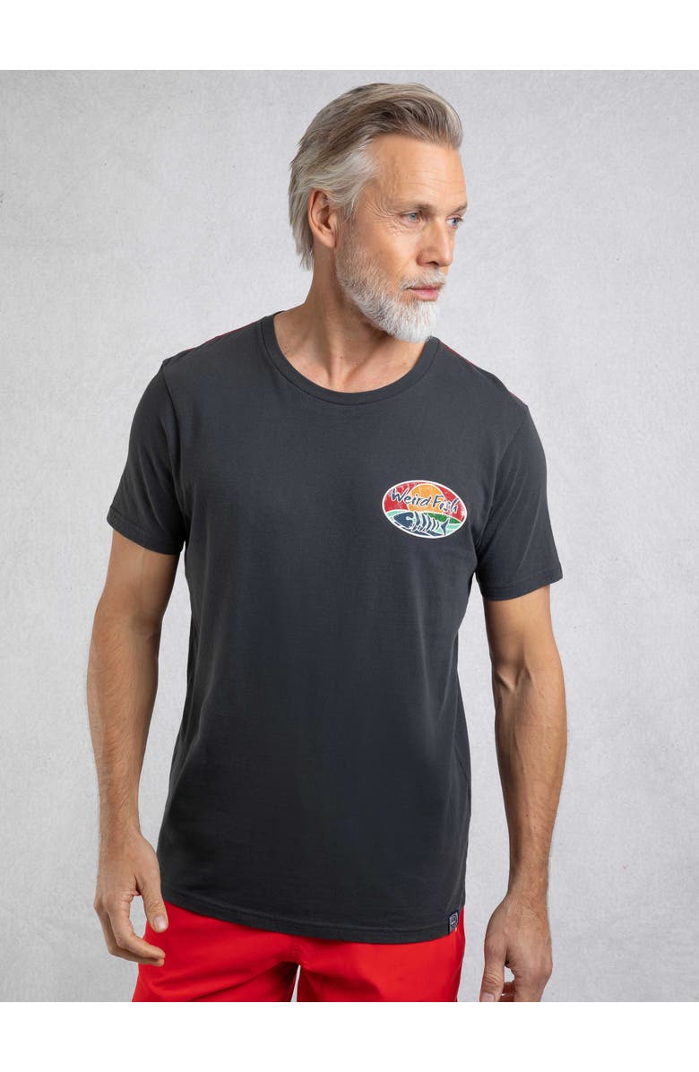 Weird Fish Land And Sea Back Print Graphic T-Shirt, Main, color, Navy