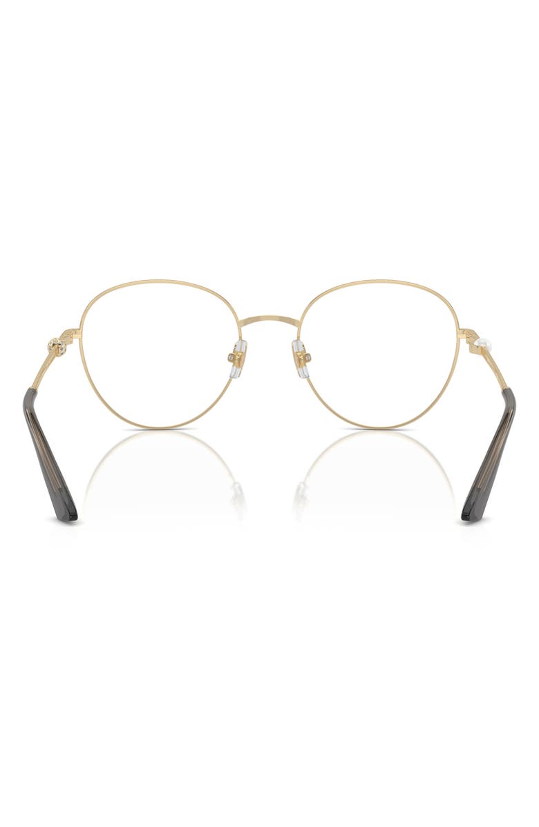 Jimmy Choo 52mm Round Optical Glasses, Alternate, color, Pale Gold / Demo Lens