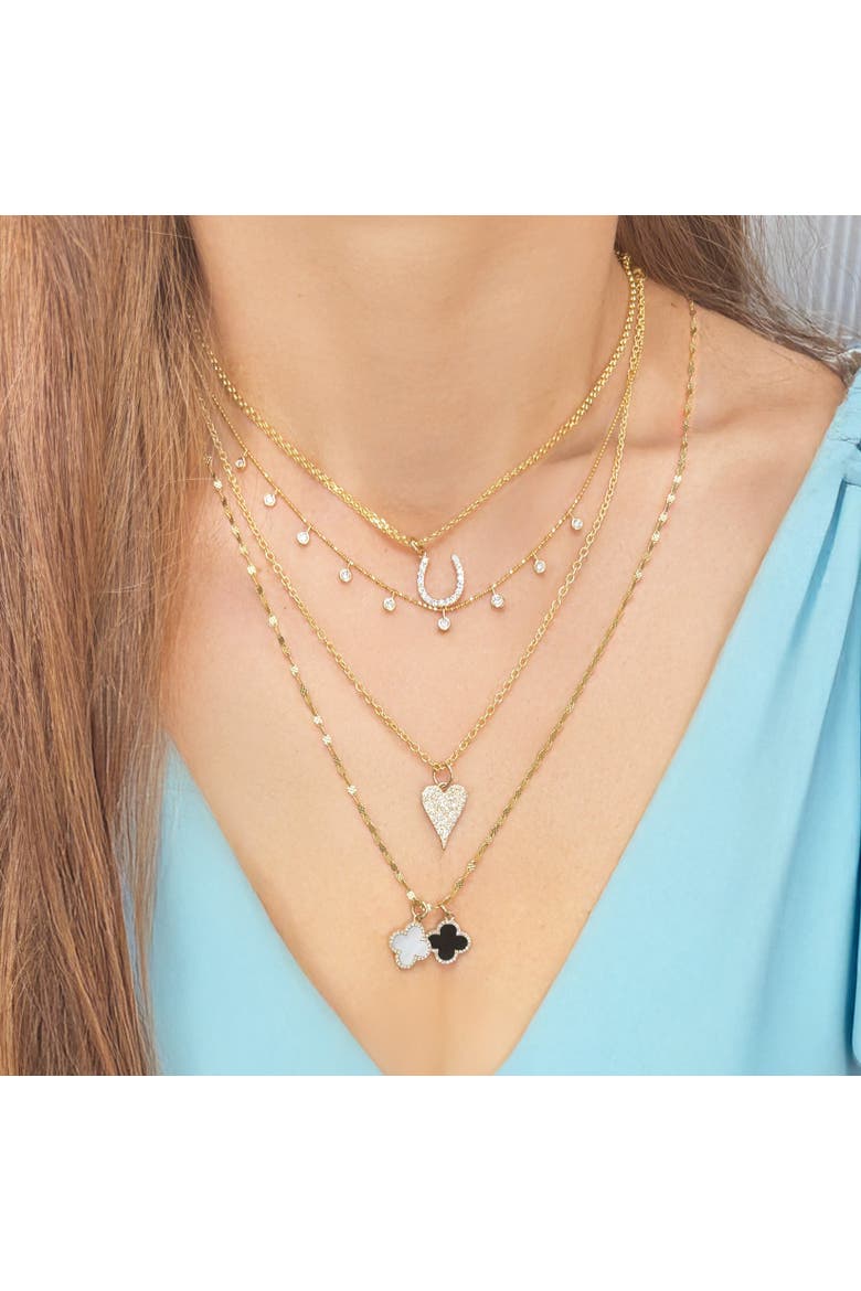 Dangle Diamond Bezel Necklace, Alternate, color, Yellow Gold