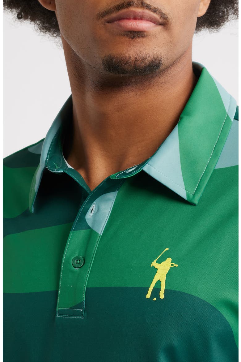 Snap Placket Performance Golf Polo, Alternate, color, VERDE
