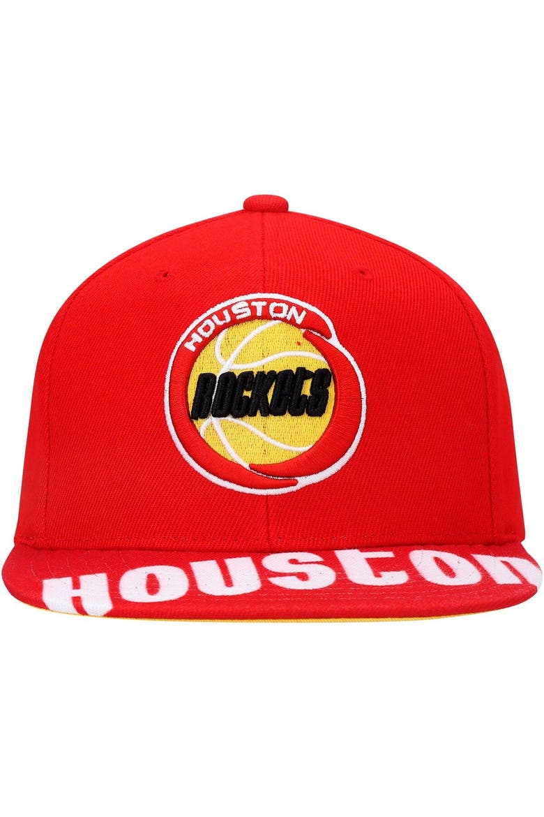Men's Mitchell & Ness Red Houston Rockets Hardwood Classics Swingman Pop Snapback Hat, Alternate, color, Red