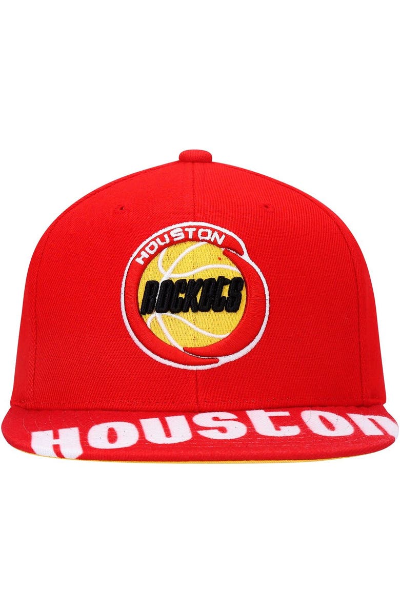 Mitchell & Ness Men's Mitchell & Ness Red Houston Rockets Hardwood Classics Swingman Pop Snapback Hat, Alternate, color, 