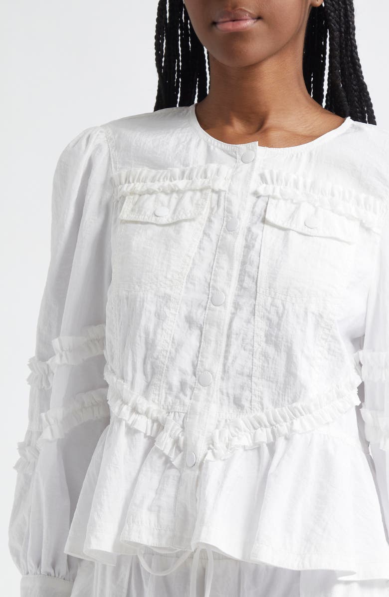 Cinq à Sept Kumiko Ruffle Peplum Jacket, Alternate, color, 