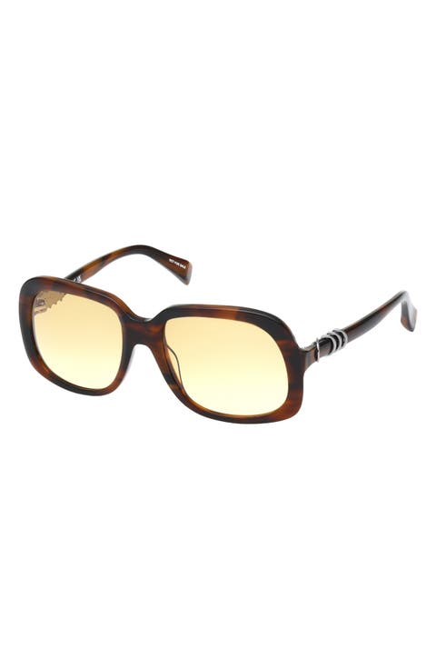 56mm Gradient Square Sunglasses
