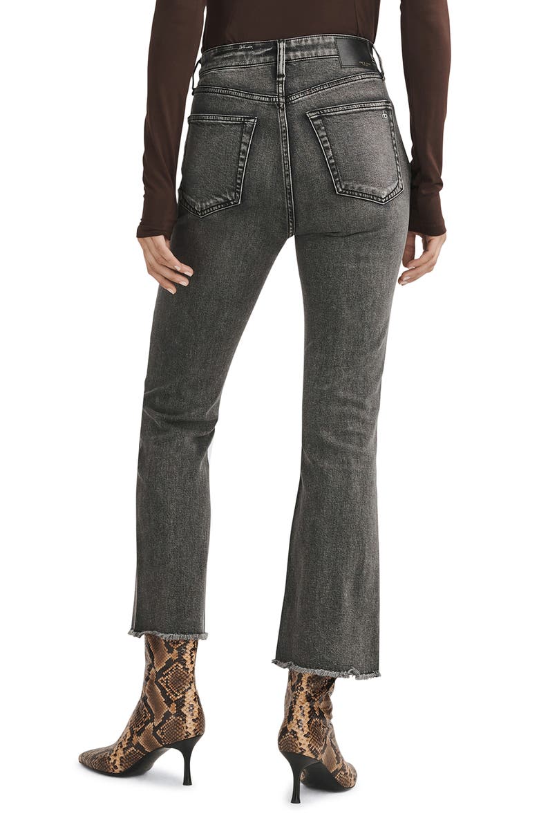 rag & bone Casey Frayed High Waist Ankle Flare Jeans, Alternate, color, 