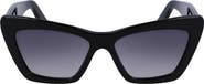 FERRAGAMO Gancini 55mm Gradient Rectangle Sunglasses