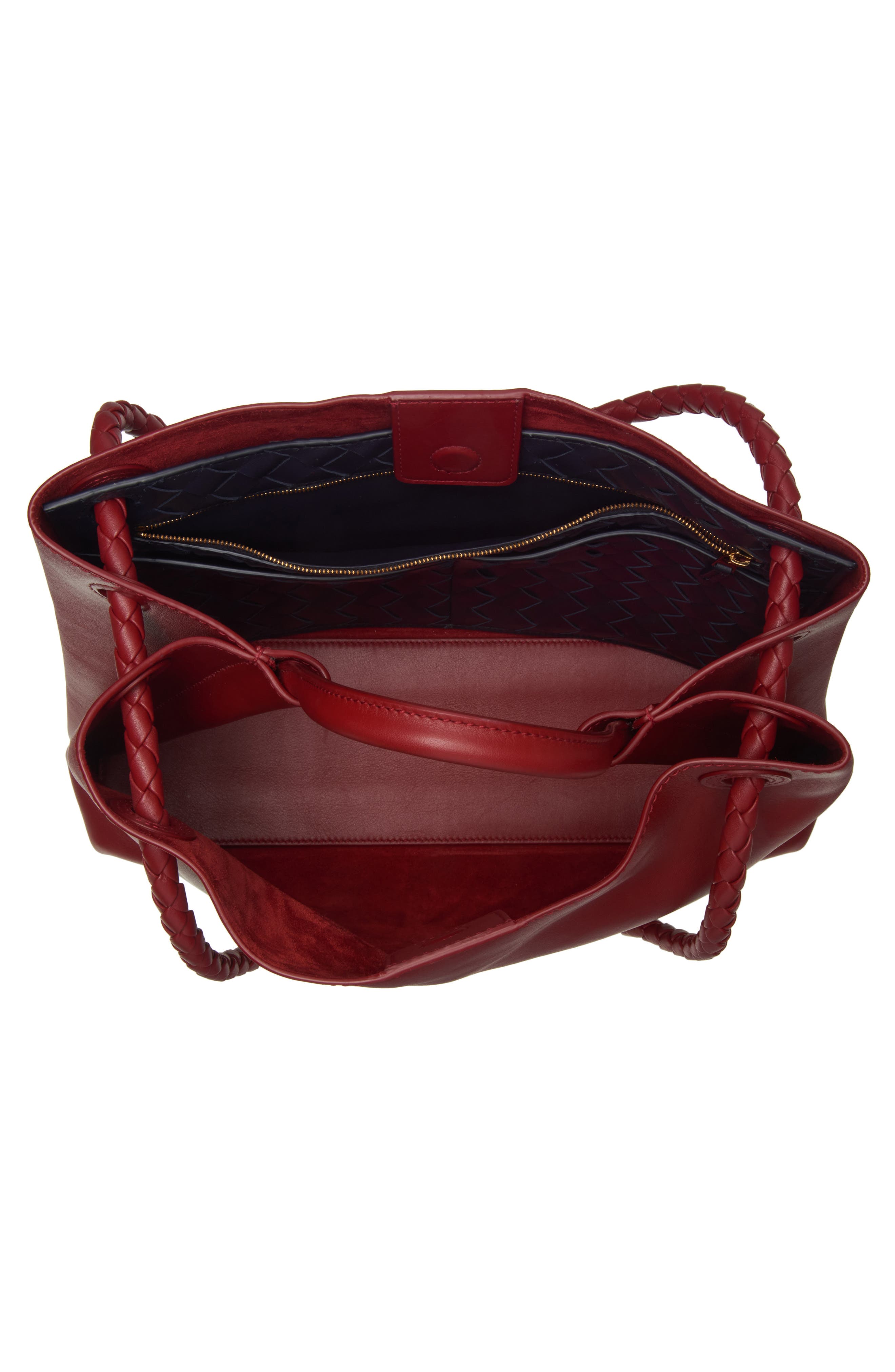 Bottega Veneta Medium Andiamo Leather Shoulder Bag, Alternate, color, 6545 Rosewood/ Space-Mb