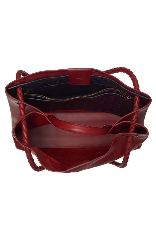 Bottega Veneta Andiamo Leather Top Handle Bag In 6545 Rosewood/space-mb