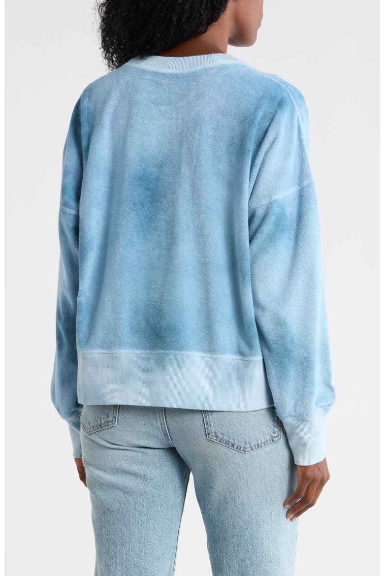 High Tide Tie Dye Pima Cotton Sweatshirt, Alternate, color, OCEAN BLUE TIE DYE