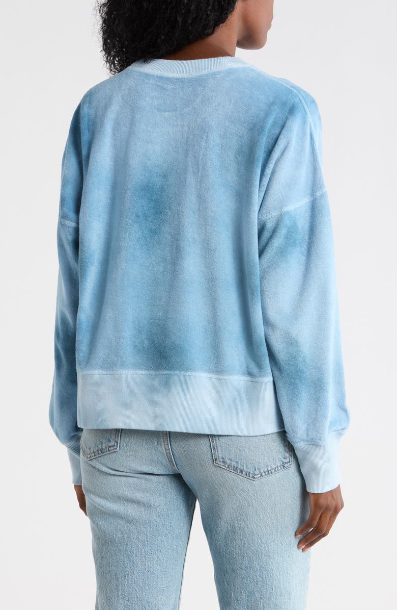 Faherty High Tide Tie Dye Pima Cotton Sweatshirt, Alternate, color, Ocean Blue Tie Dye