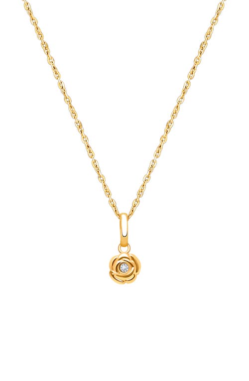 Tiny Blessings 14k Gold Blushing Rose 12-14" Necklace In Gold