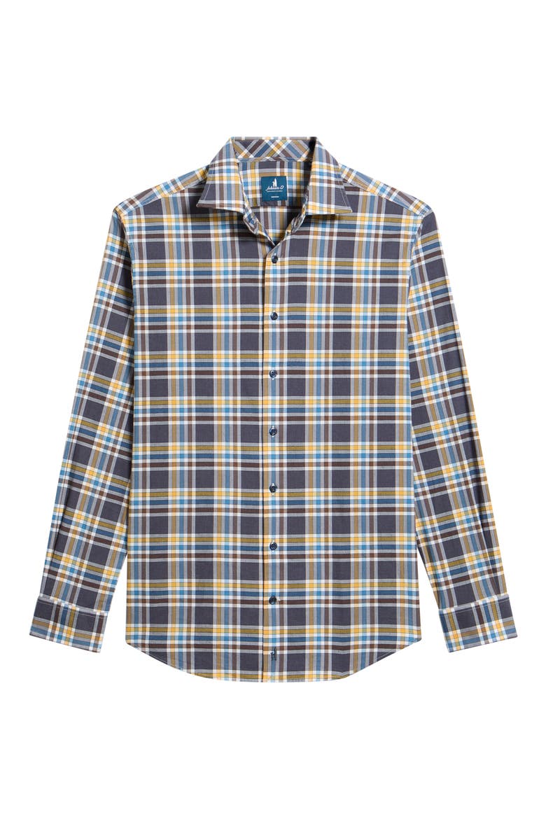 Lakeridge Plaid Button Down Shirt, Alternate, color, NAVY