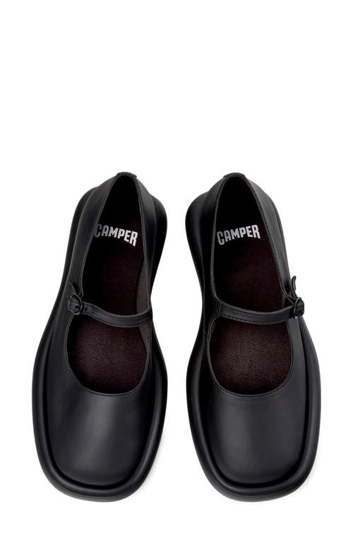 Camper Onda Leather Buckled Flat Pumps
