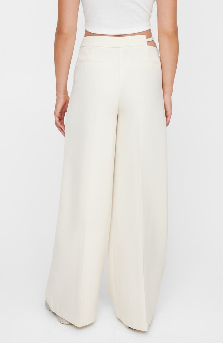 NASTY GAL Cutout Waist Wide Leg Pants, Alternate, color, 
