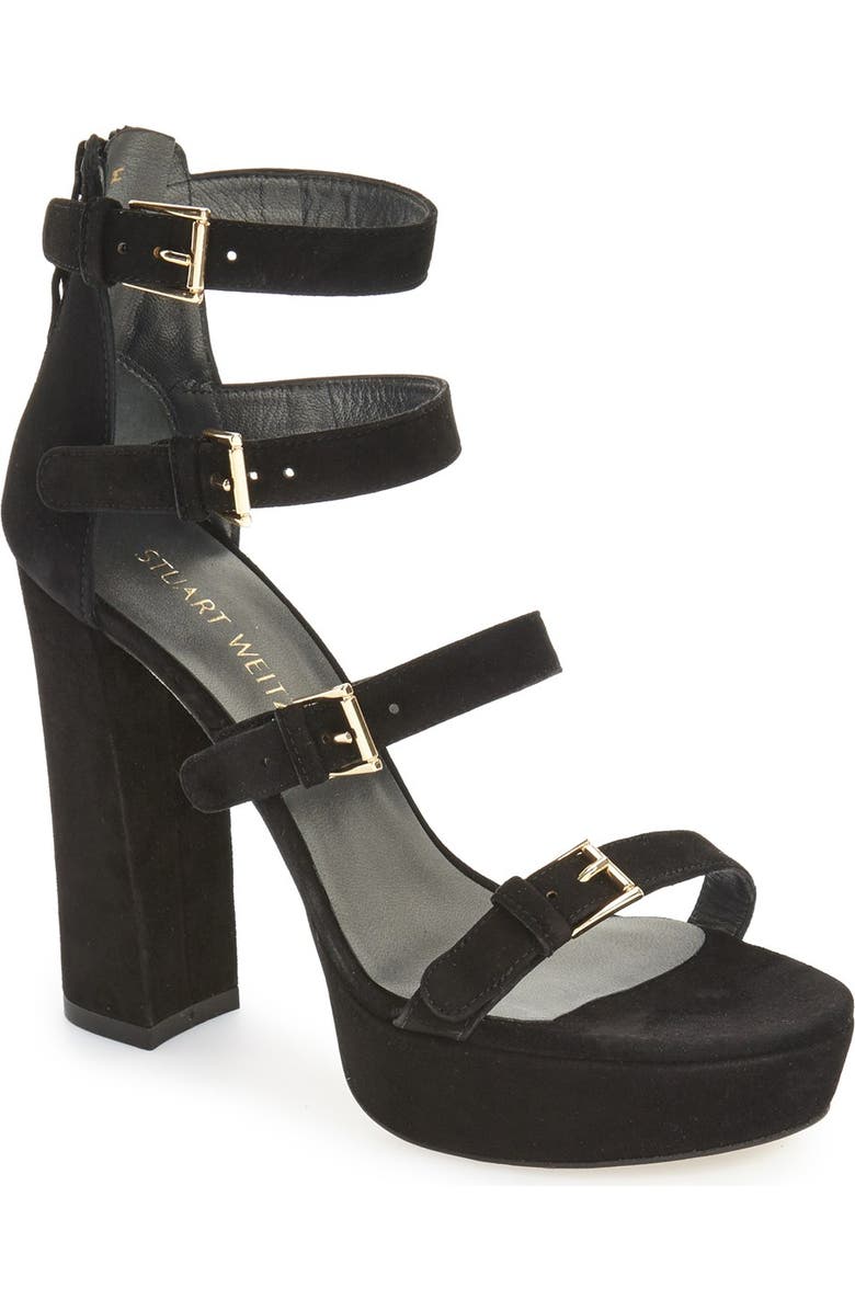 Stuart Weitzman 'Fourbucks' Platform Sandal, Main, color,
