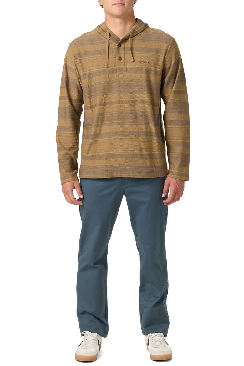 Bavaro Blanket Stripe Hoodie, Alternate, color, KHAKI