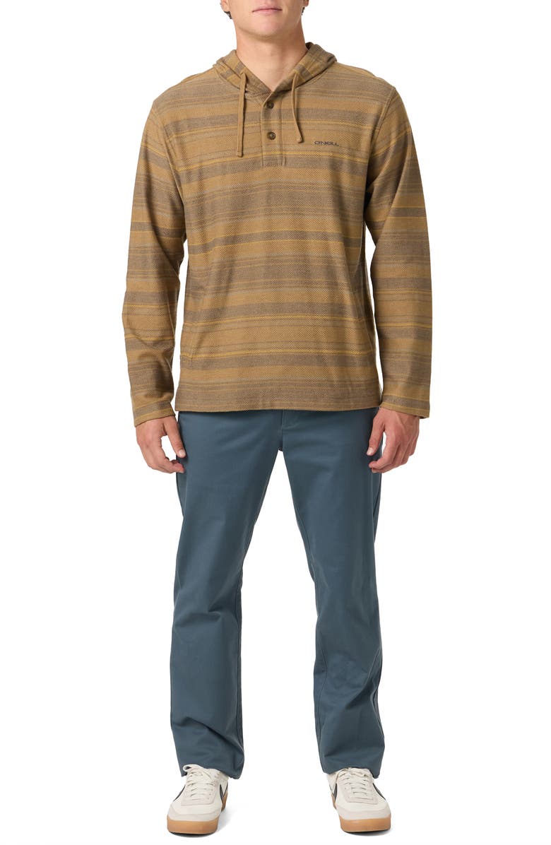 O'Neill Bavaro Blanket Stripe Hoodie, Alternate, color, Khaki