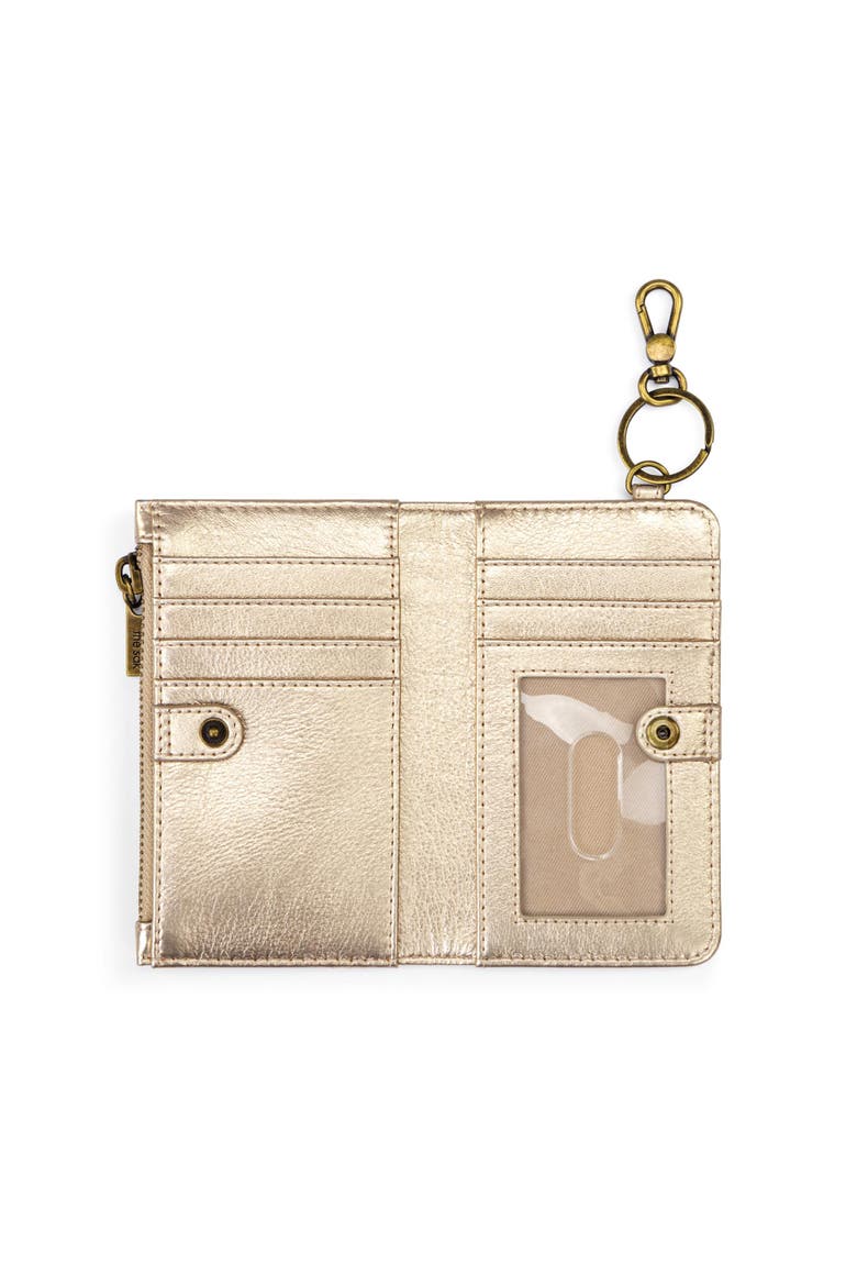 Encino Leather Card Wallet, Alternate, color, Light Gold