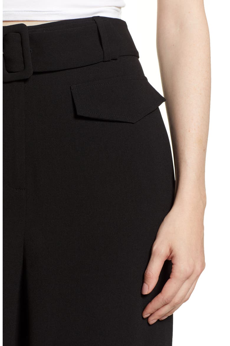 Wide Leg Ankle Pants, Alternate, color, BLACK