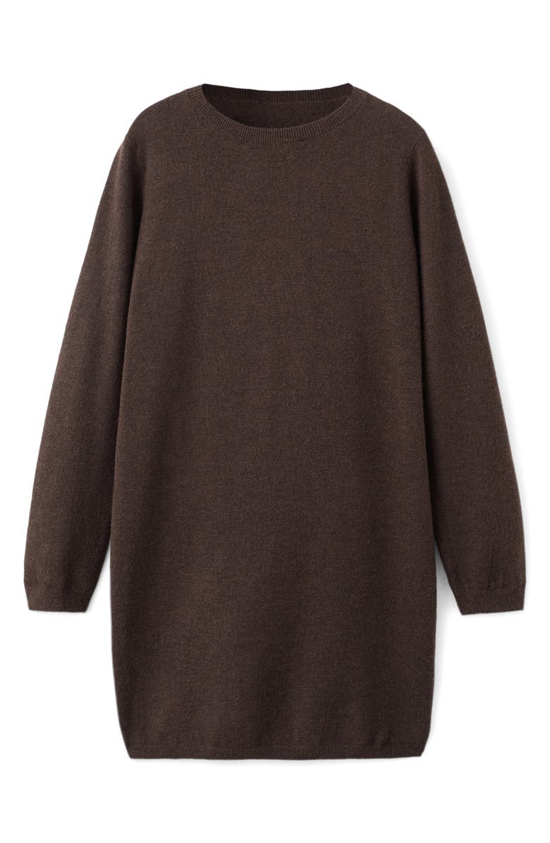 MANGO Fine Knit Long Sleeve Sweater Dress, Main, color, 