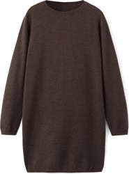 MANGO Fine Knit Long Sleeve Sweater Dress