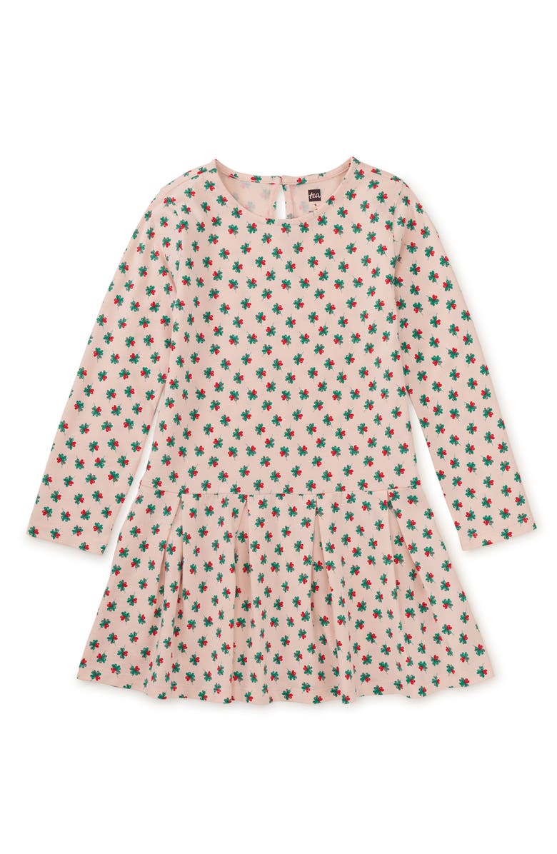 Tea Collection Long Sleeve Pleated Skater Dress, Main, color,