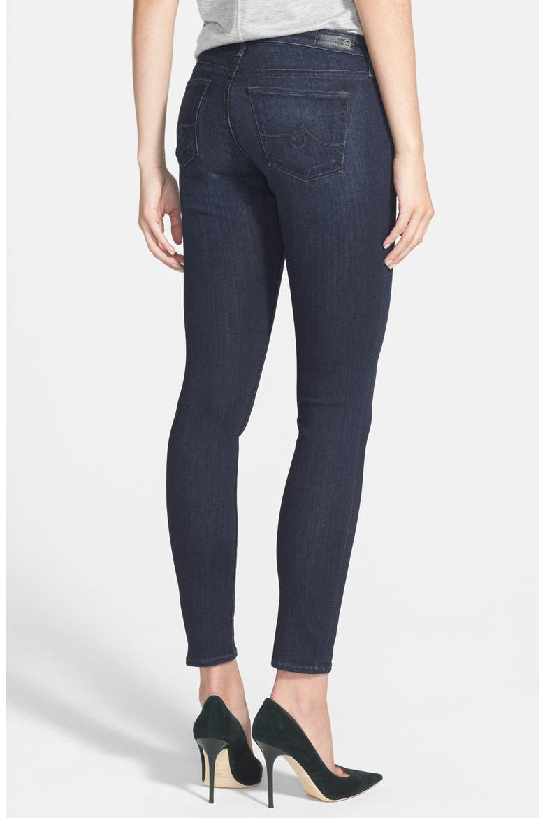 The Legging Ankle Super Skinny Jeans, Alternate, color, COAL BLUE