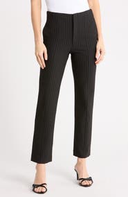 FRAME The Sleek Pinstripe Straight Leg Trousers