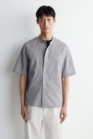 COS Grandad-collar Short-sleeved Shirt