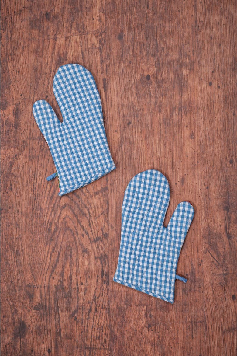 Strawberry Magic Oven Mitt, Set of 2, Alternate, color, Blue