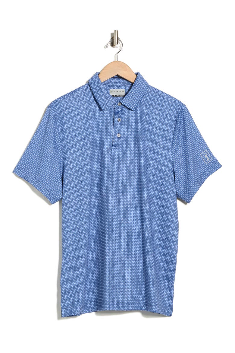 Geometric Argyle Polo, Alternate, color, PEACOAT