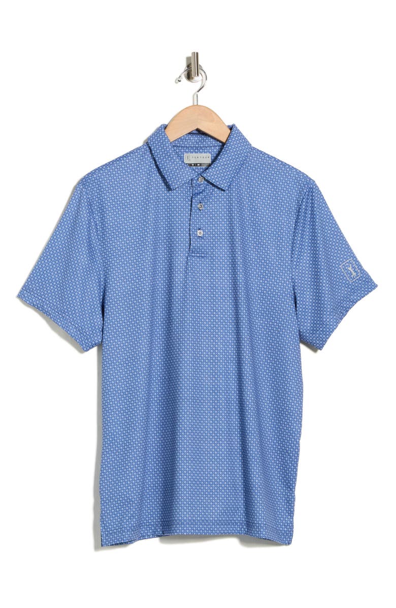 PGA TOUR Geometric Argyle Polo, Main, color, Peacoat