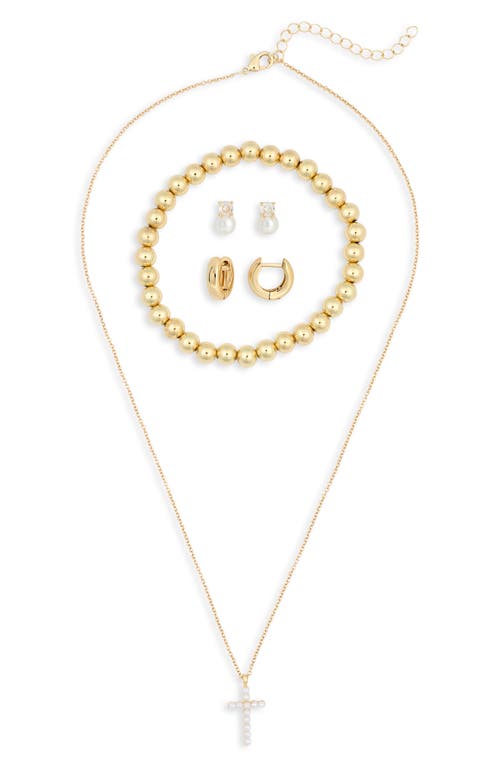 Leith Pendant Necklace, Earrings & Bracelet Set In Multi