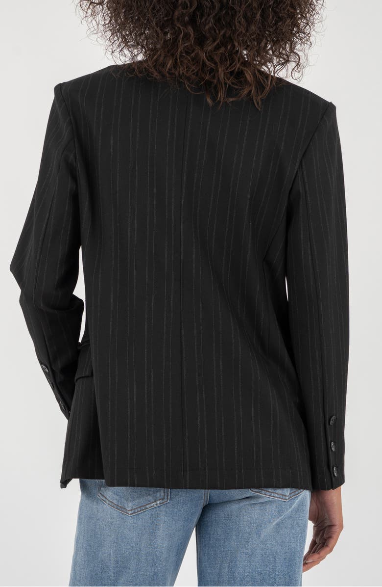 KUT from the Kloth Ellie Pinstripe Stretch Cotton Blend Blazer, Alternate, color, Blazer