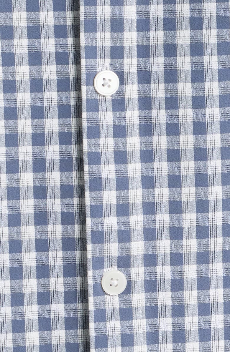 Mizzen+Main Leeward Trim Fit Plaid Performance Button-Up Shirt, Alternate, color, Dark Slate Todos Plaid